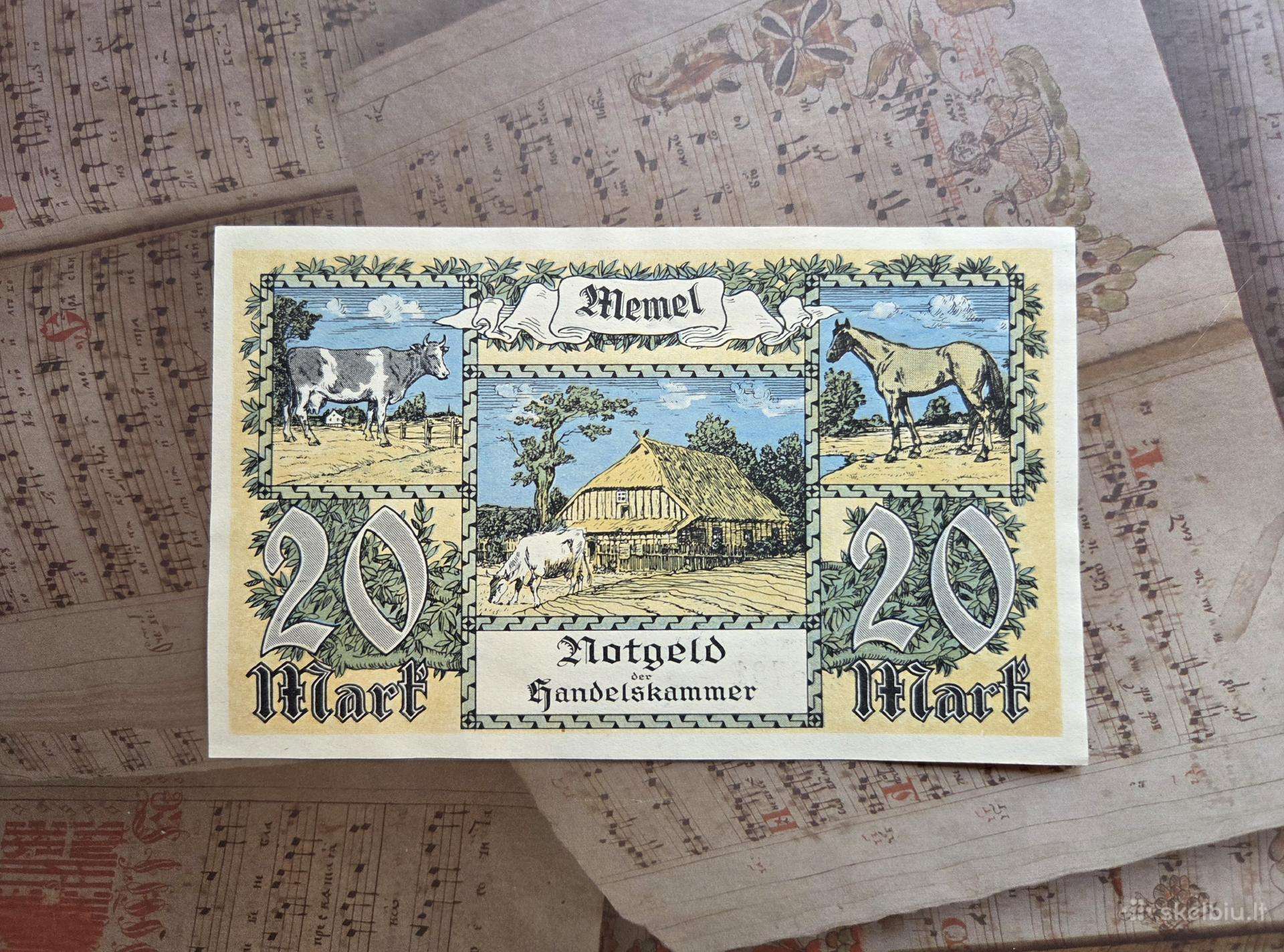 20 mark 1922 Memel Klaipėda - aunc