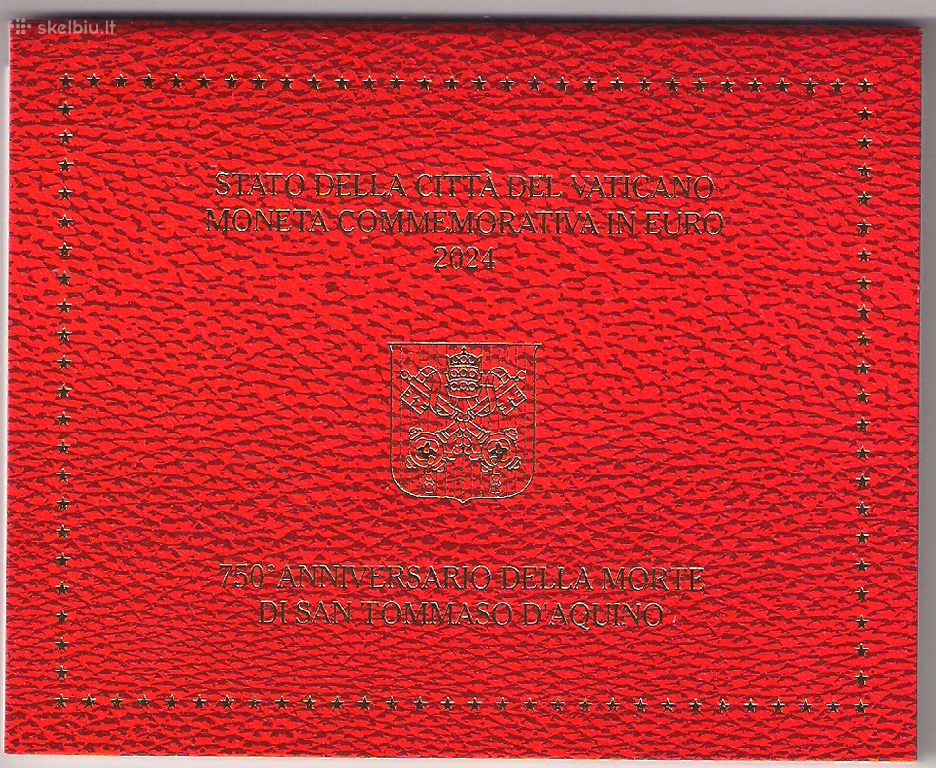 2 euro moneta Vatikanas 2024 Tomas Akvinietis