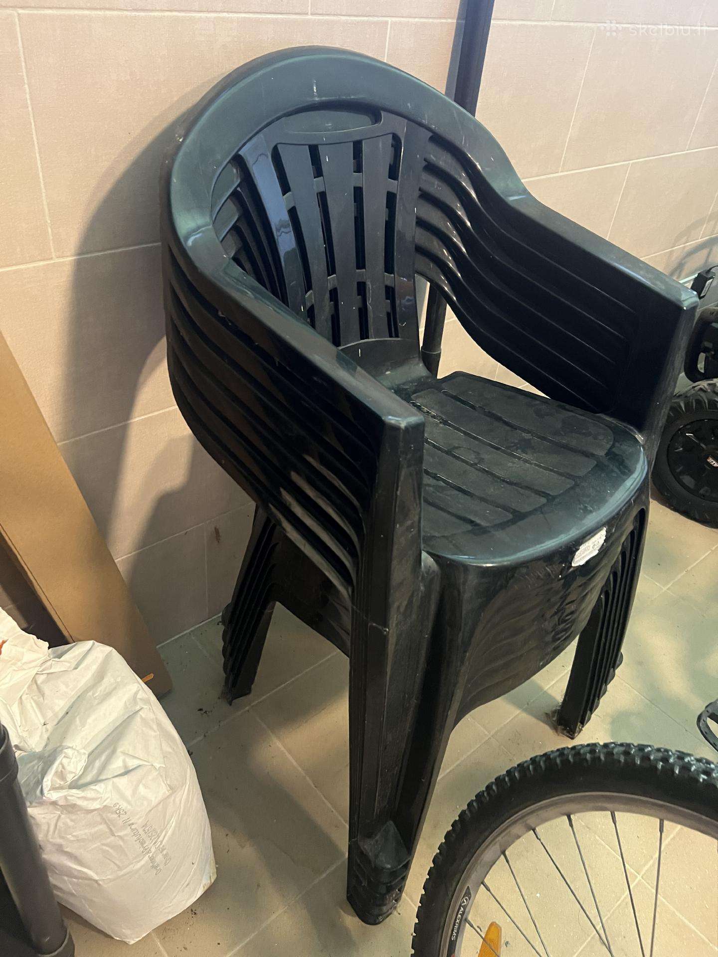 Plastikinės sodo kėdės – 6 vnt.