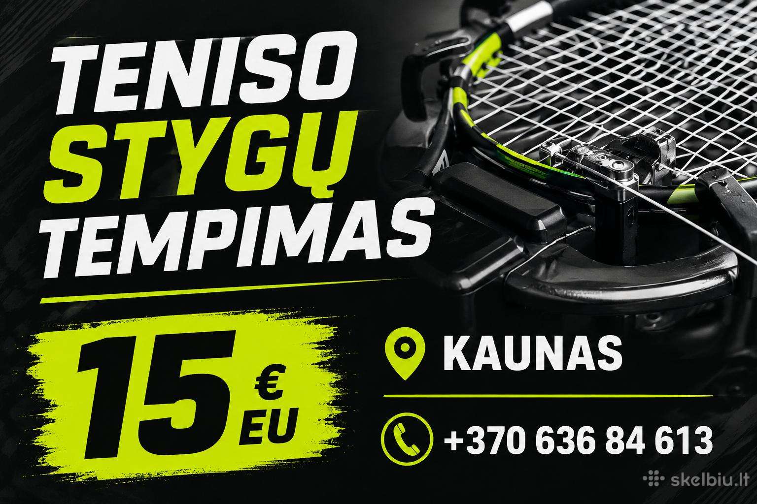 Teniso rakečių stygų keitimas