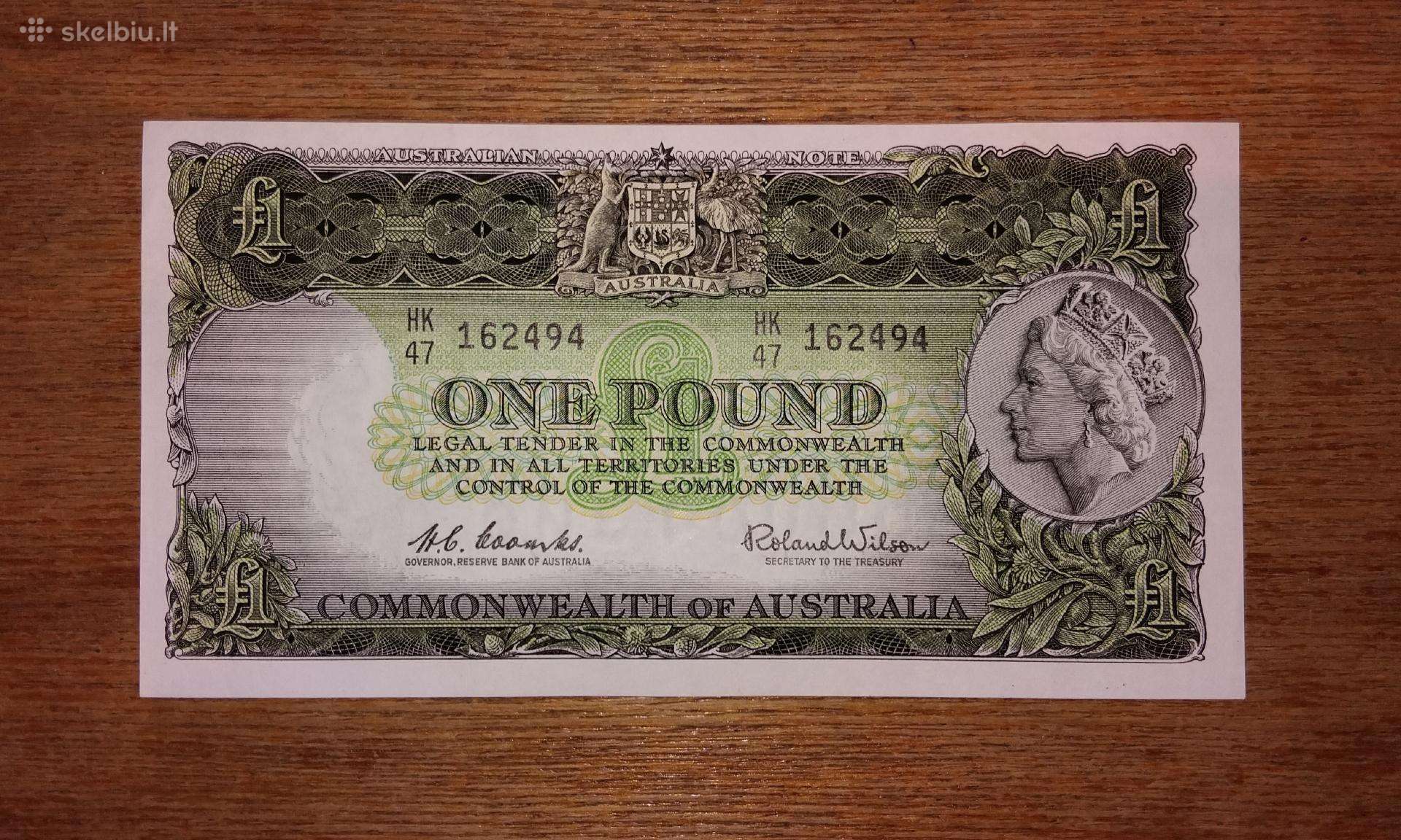 Australijos 1 £ banknotas