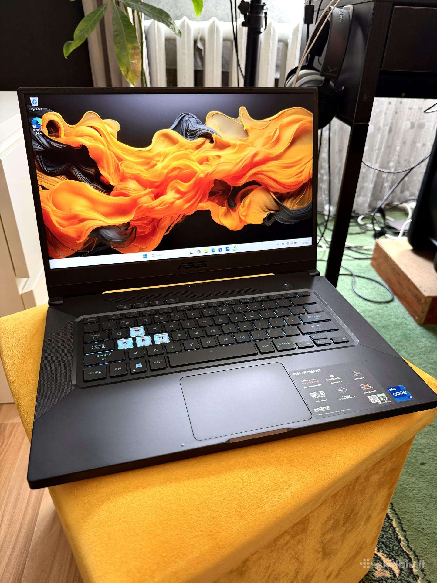 Galingas Asus Tuf F15 žaidimų kompiuteris