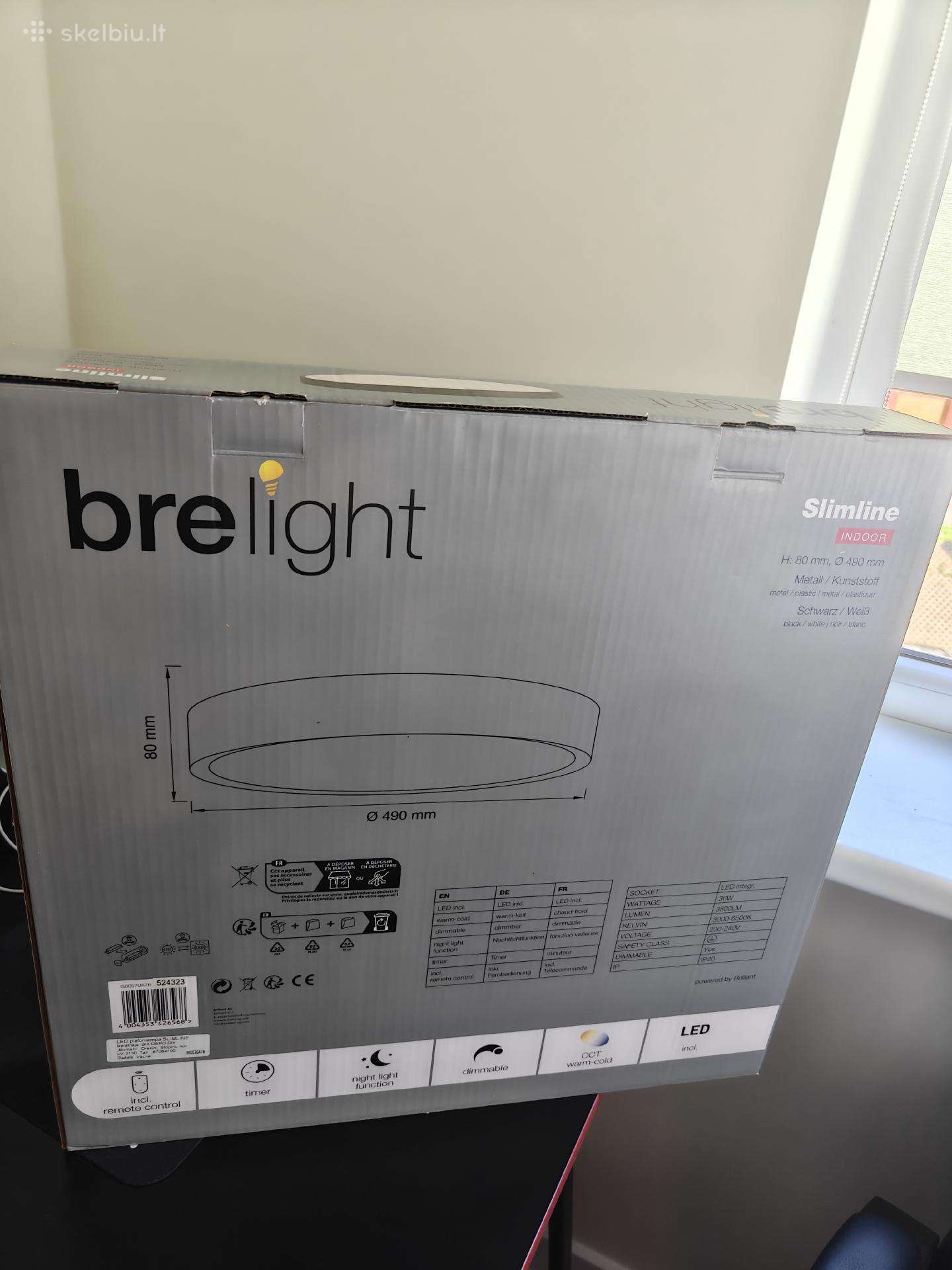 LED plafoninis šviestuvas Brelight 36w