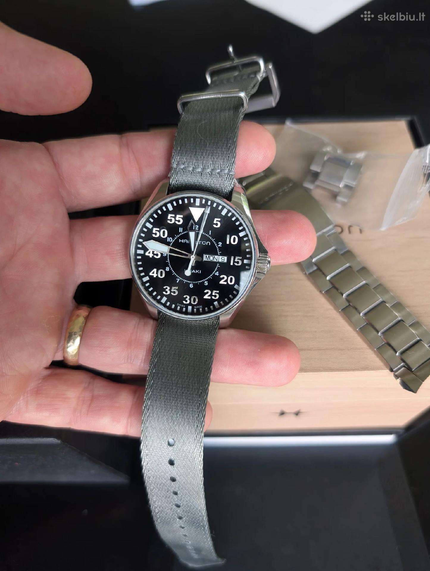 Khaki Aviation Pilot Day Date Quartz h646110