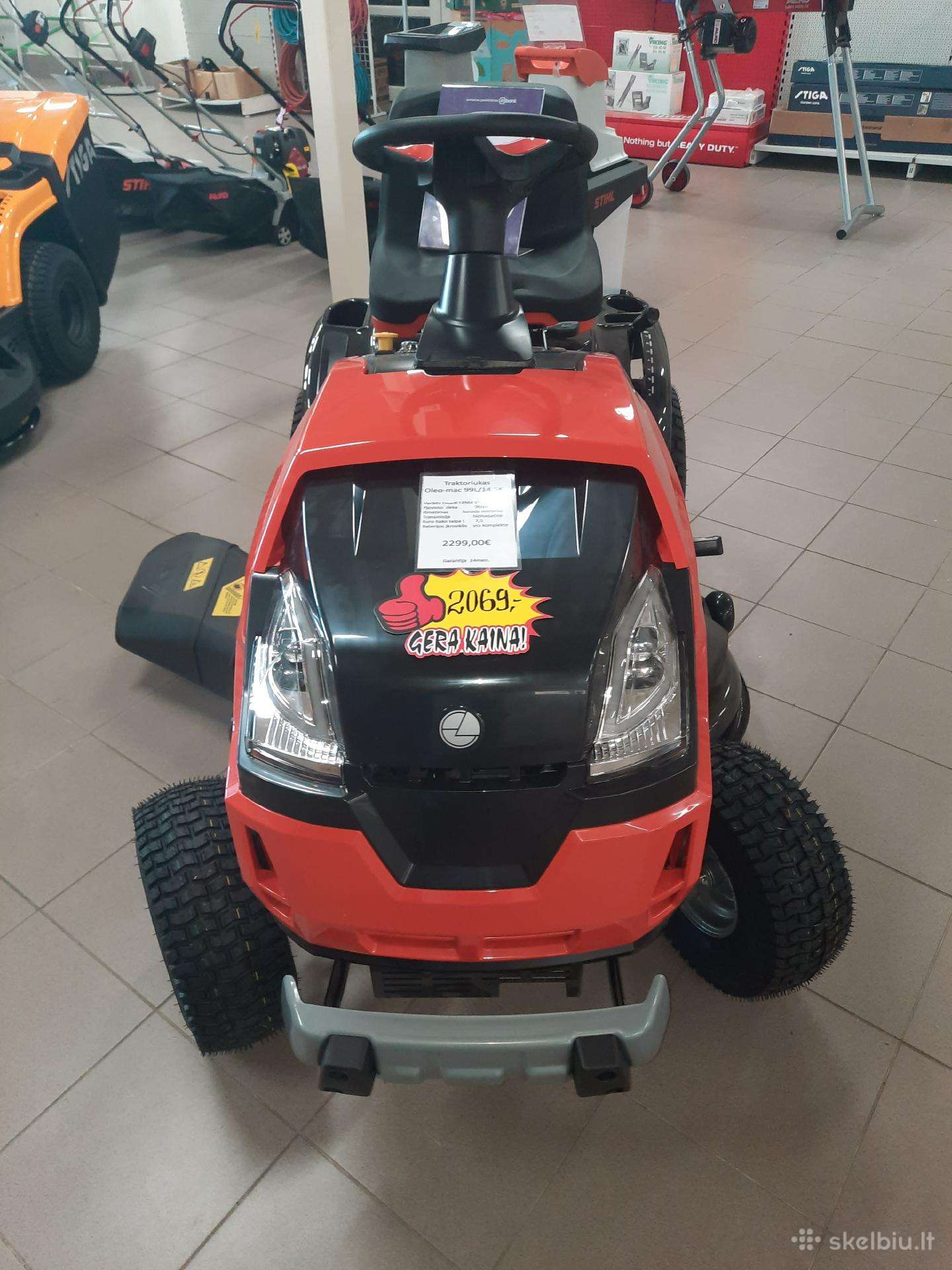 Parduodamas Vejos Traktorius Oleo-mac 99l/14,5k