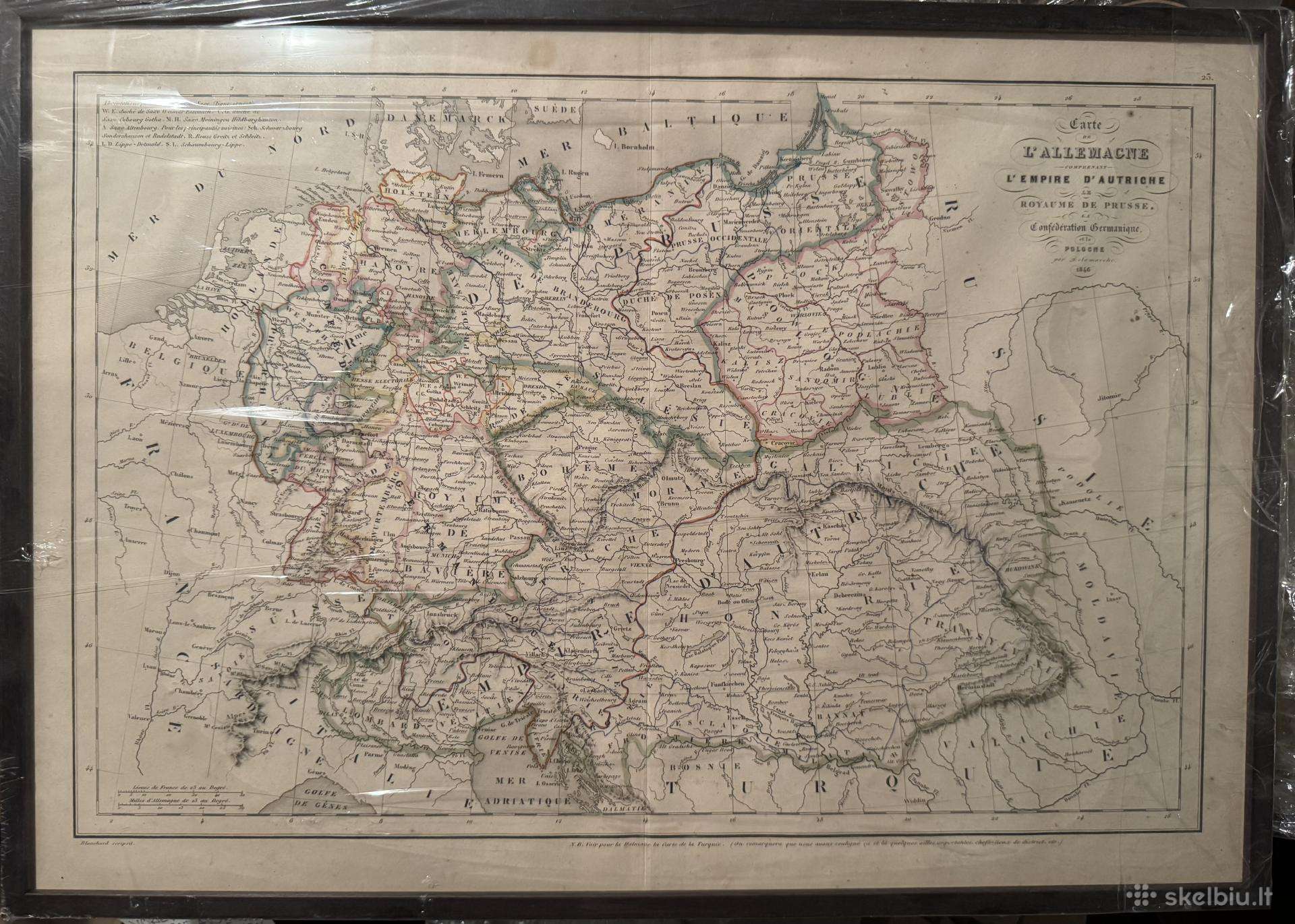 Austrijos Karalystės žemėlapis 1846