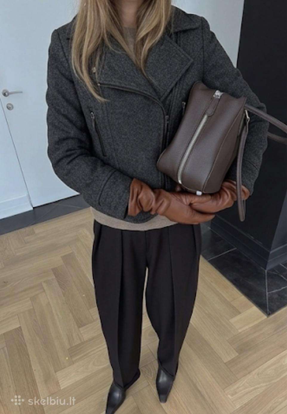 Biker jacket su vilna
