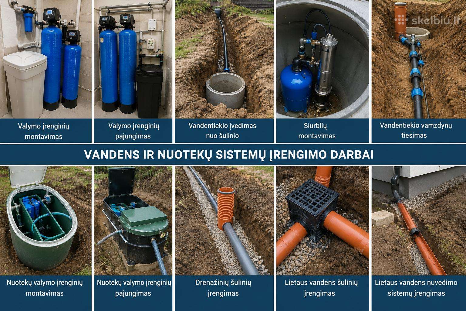 Valymo įrenginių montavimas ir pajungimas