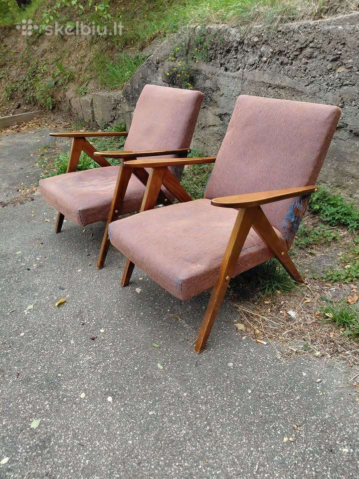 Vintažinis fotelis, 2vnt.