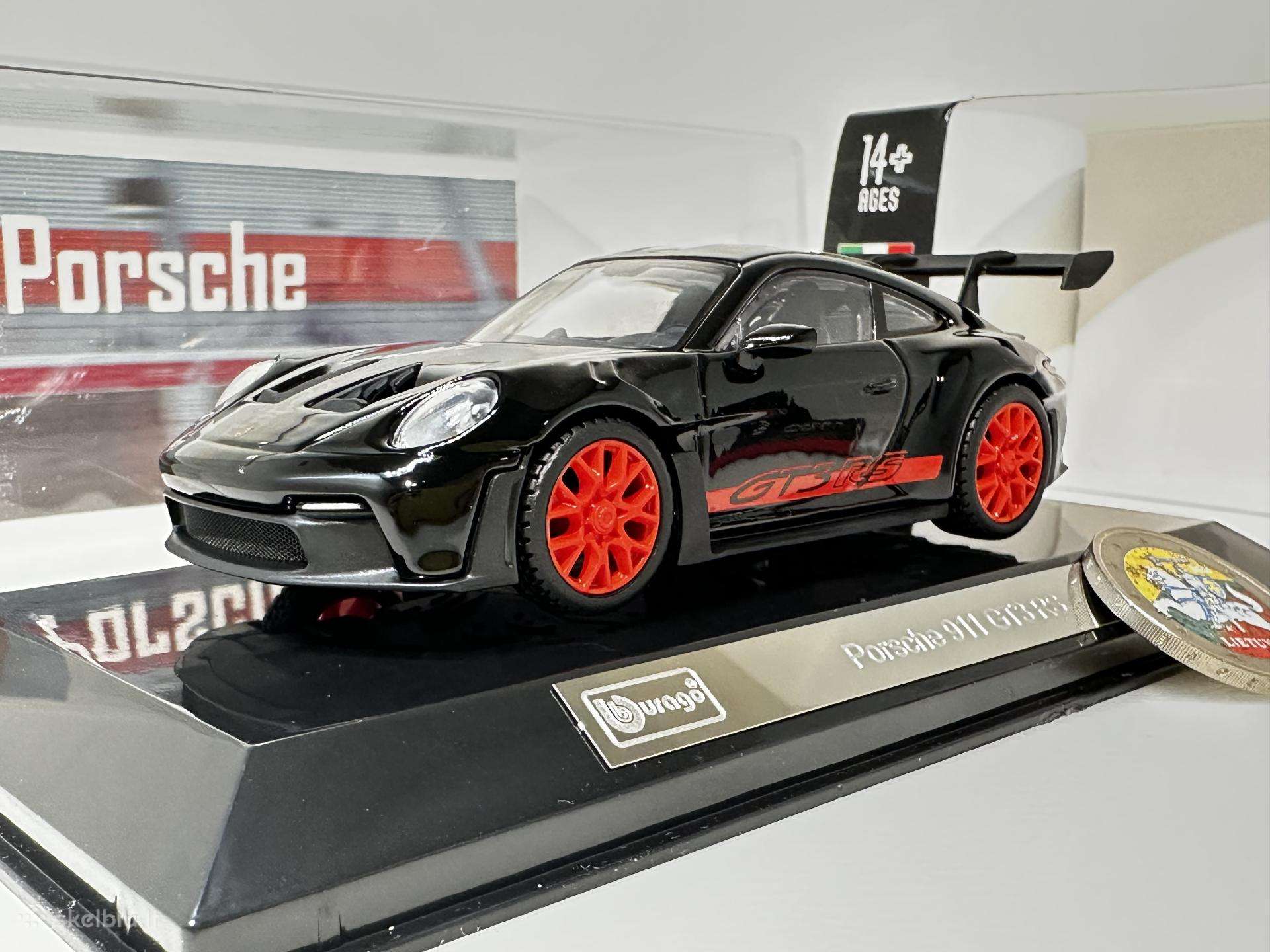 Porsche 911 (992) Gt3 RS 2022 juoda/raudona 1:43 B
