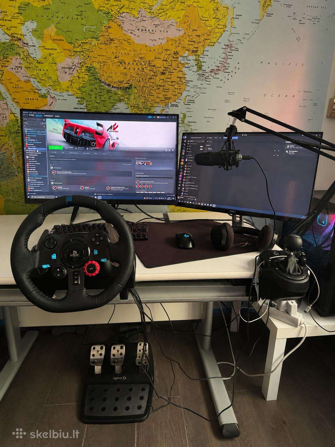 Logitech G29/pedalai/shifteris