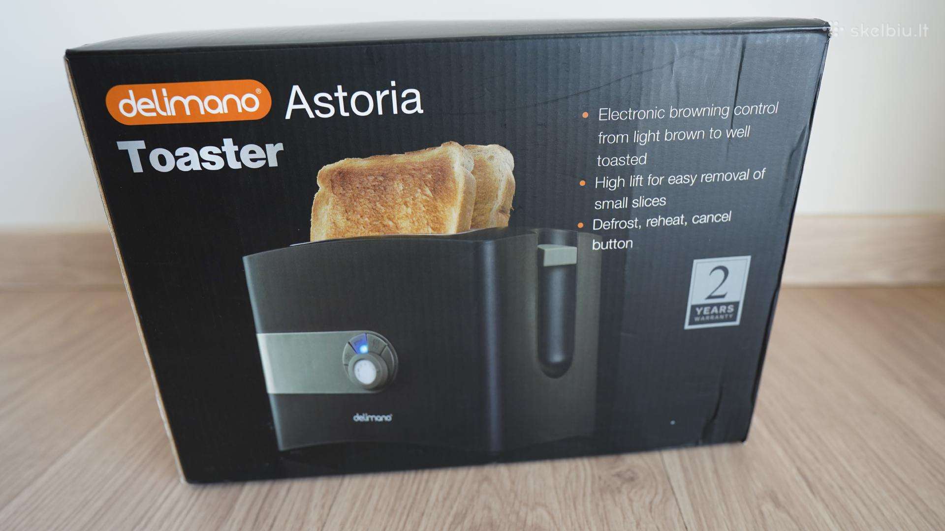 Naujas duonos skrudintuvas Delimano Astoria Toaste