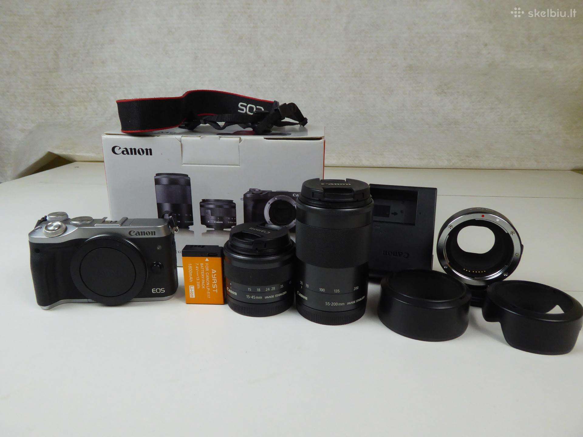 Canon M6 komplektas