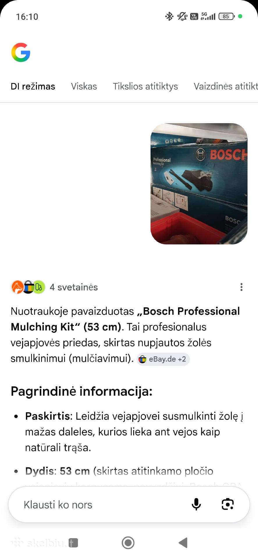Bosch žoliapjovių priedai