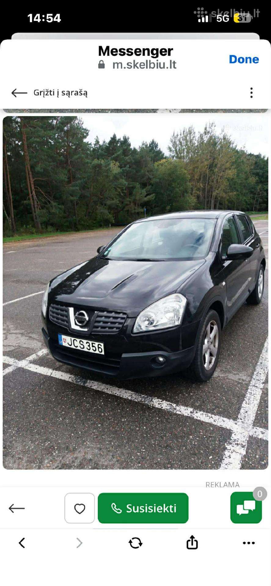 Parduodu gerai prižiūrėtą Nissan Quashqai 2008m.