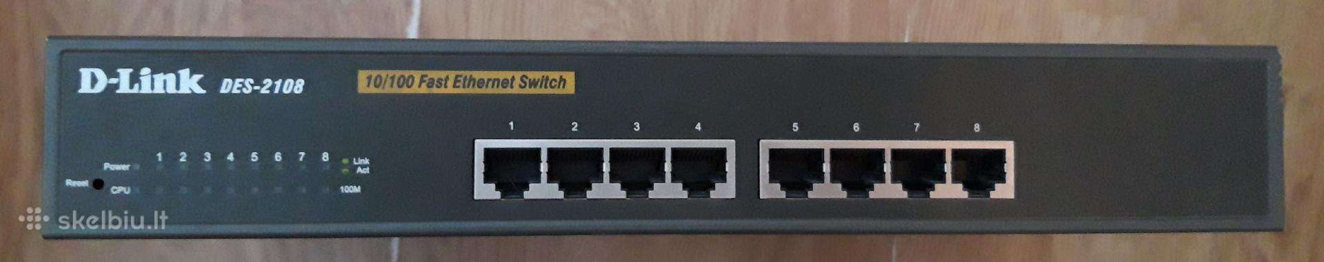 Valdomas switch D-link Dir-2108 8 portu.