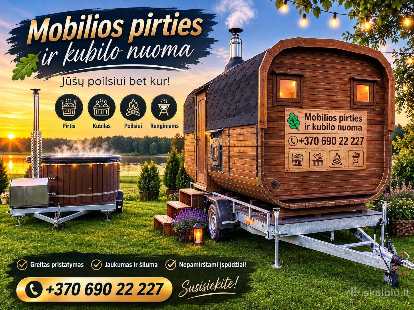 Mobilios pirties ir kubilo nuoma