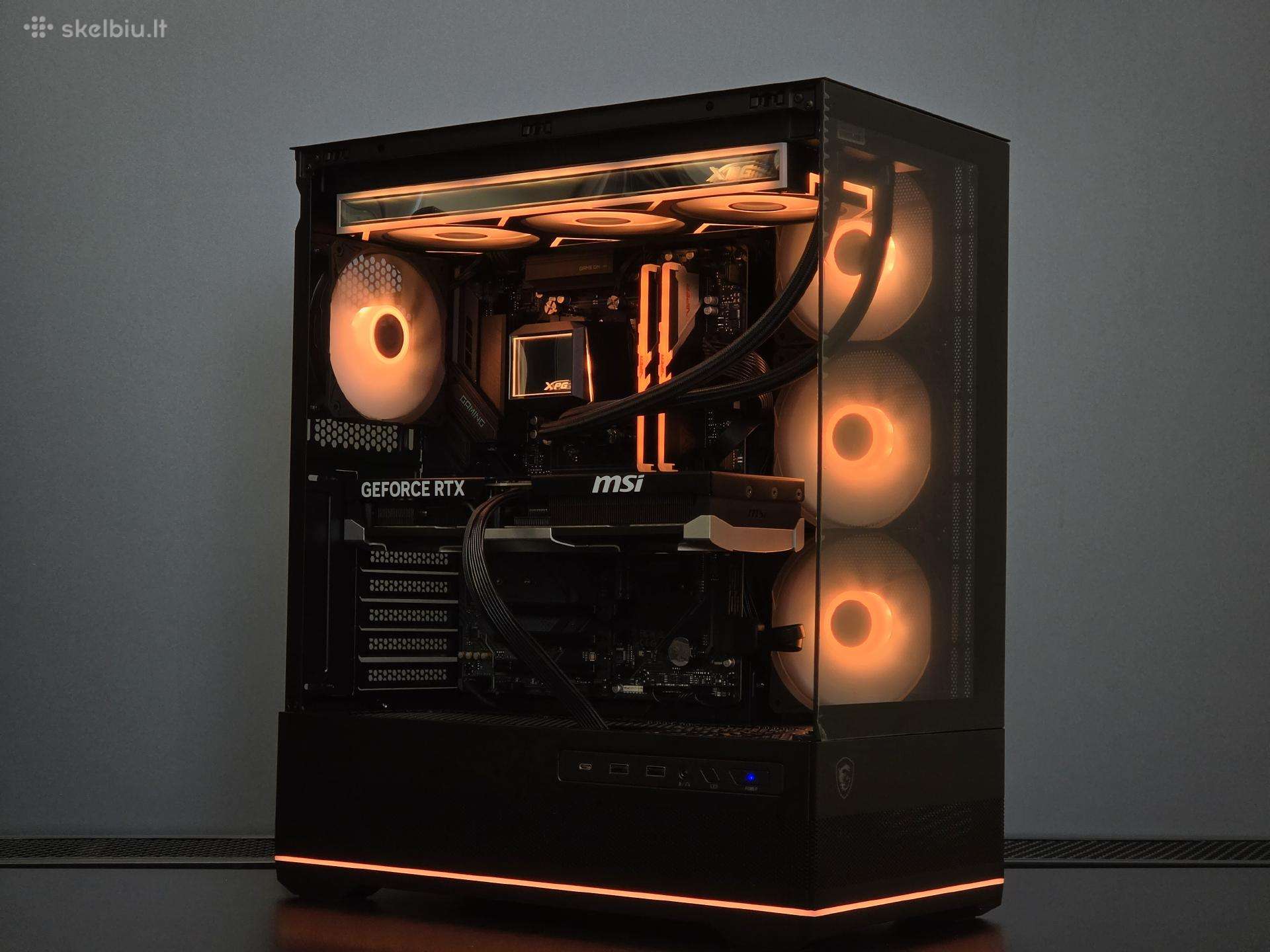Rtx 5070 Ti 16gb kompiuteris su 7 7800x3d ir 32gb