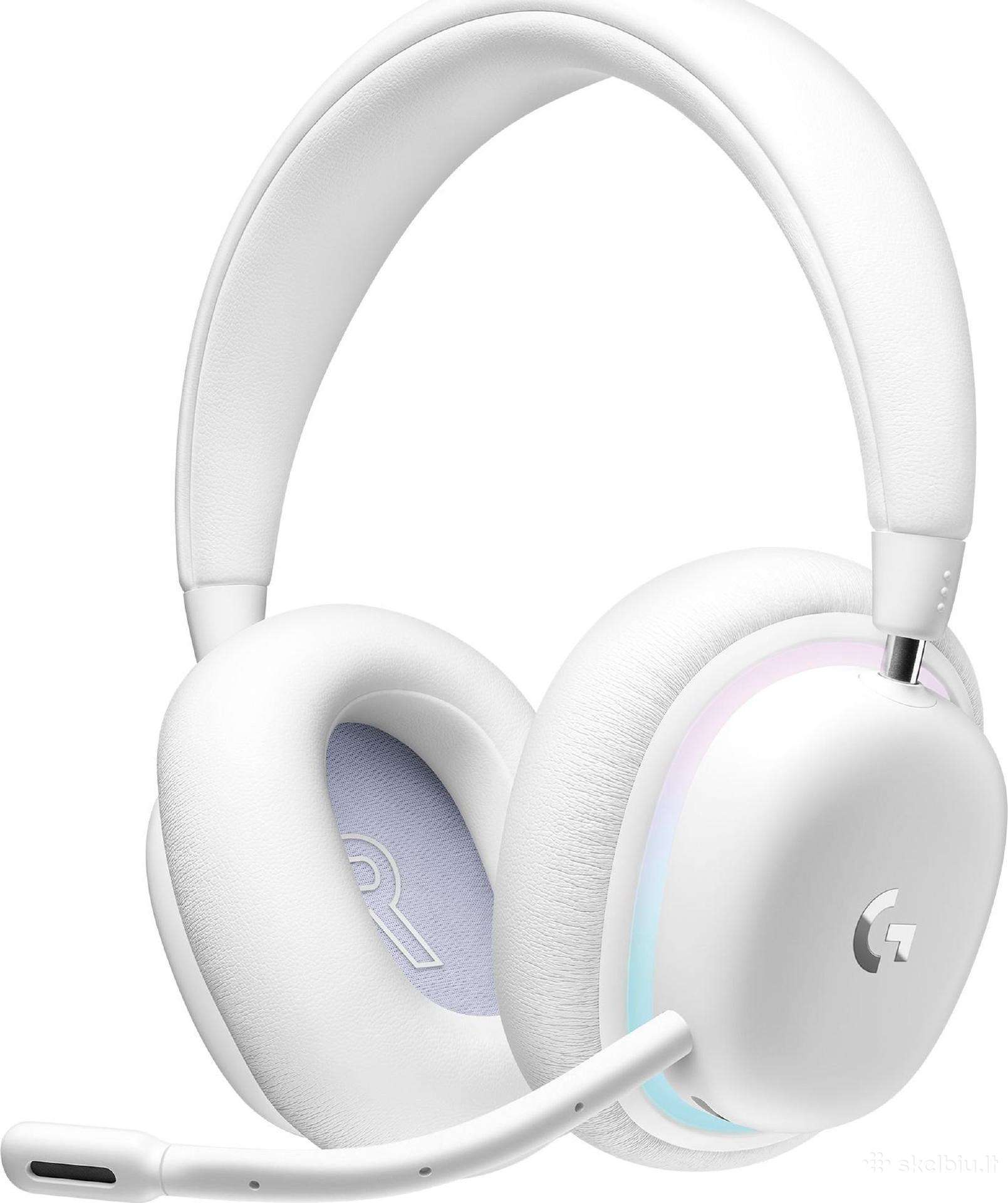 Belaidės žaidimų ausinės Logitech G735, balta sp.*