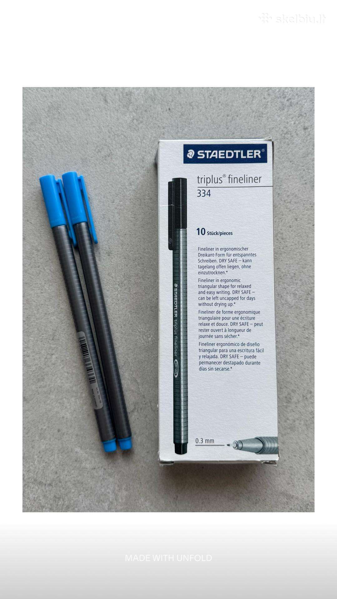 Naujas Staedtler žydrų tušinukų rinkinys