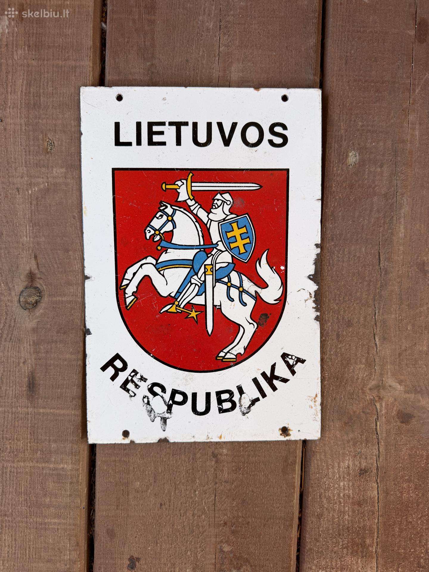 Lietuviška emaliuota iškaba