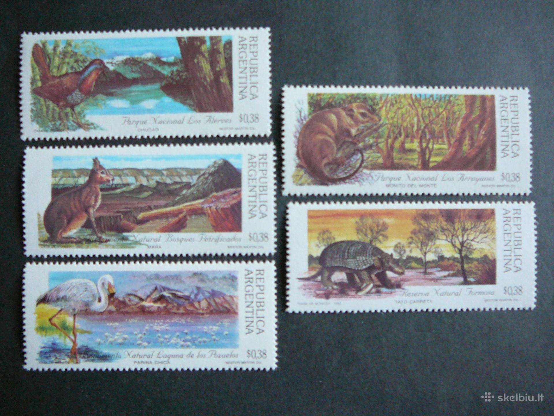 Pauksciai Zverys Argentina 1992 Mnh arg11