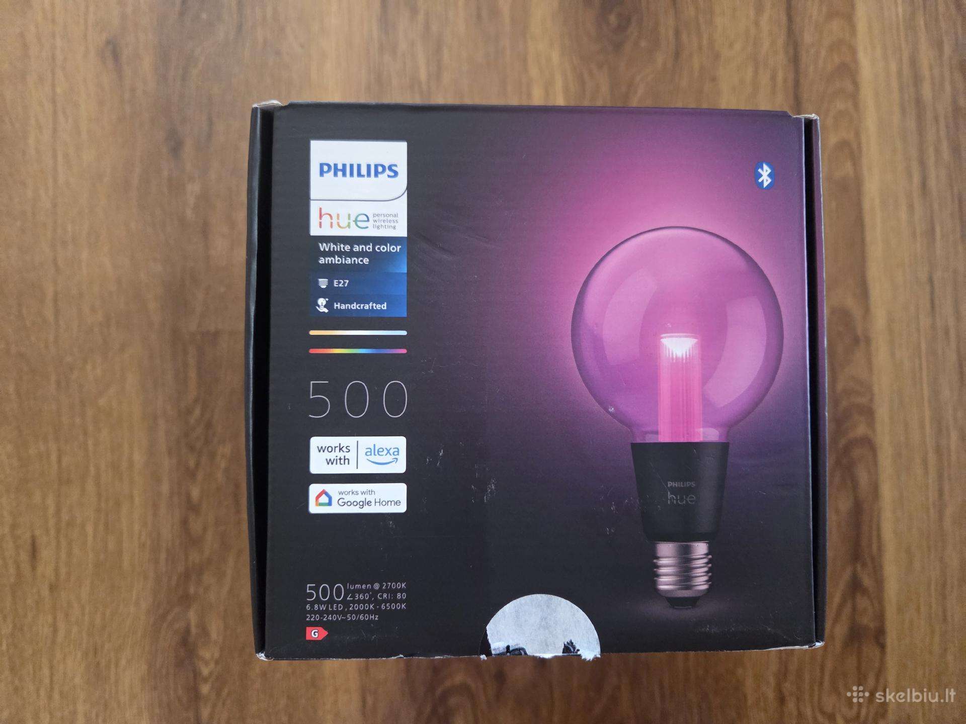 Philips Hue White E27 (G95) išmani lemputė