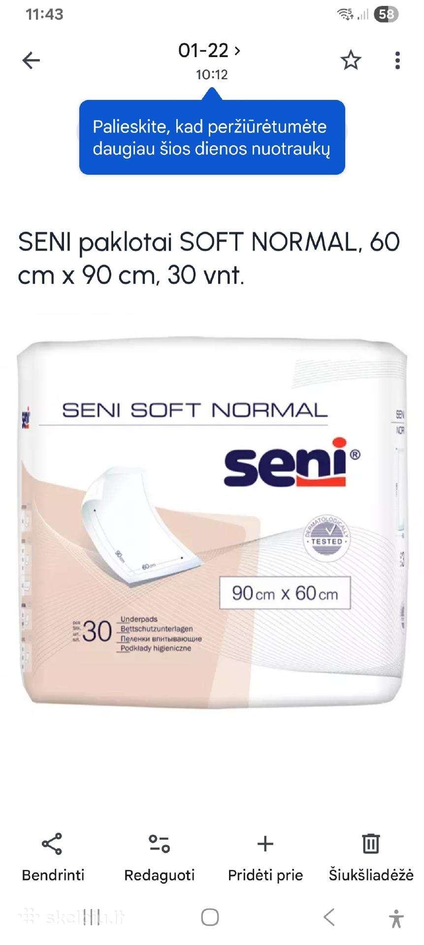 Seni palutės