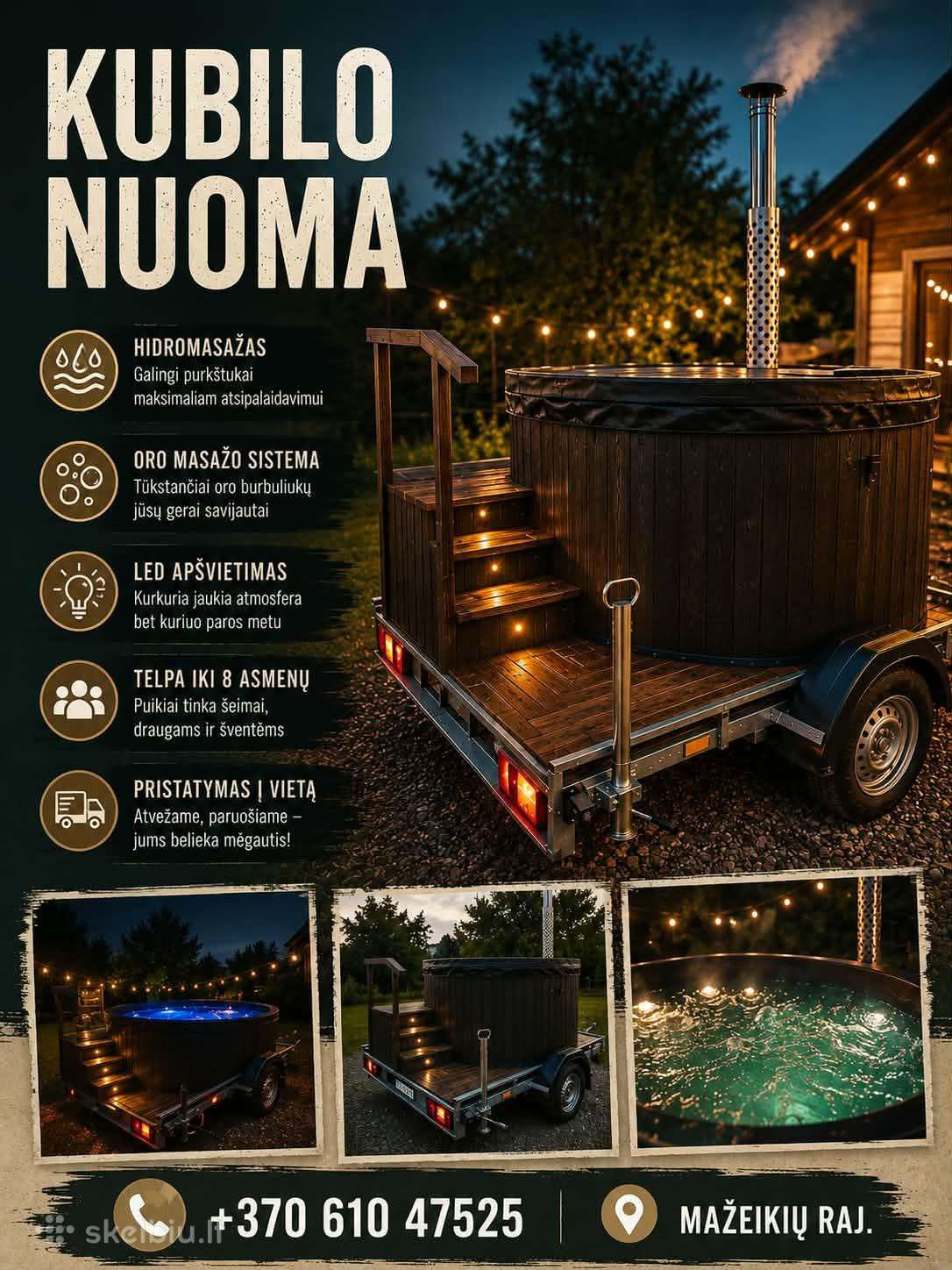 Kubilo nuoma mažeikių rajone