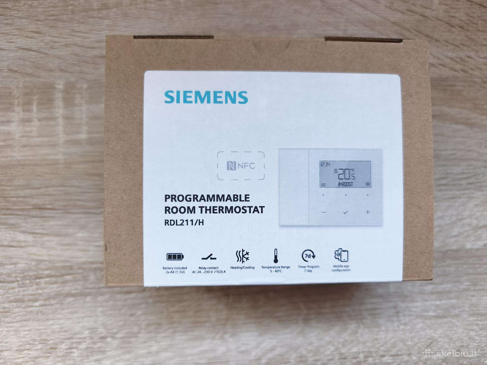 Siemens Rdl211/h program. kambario termostatas