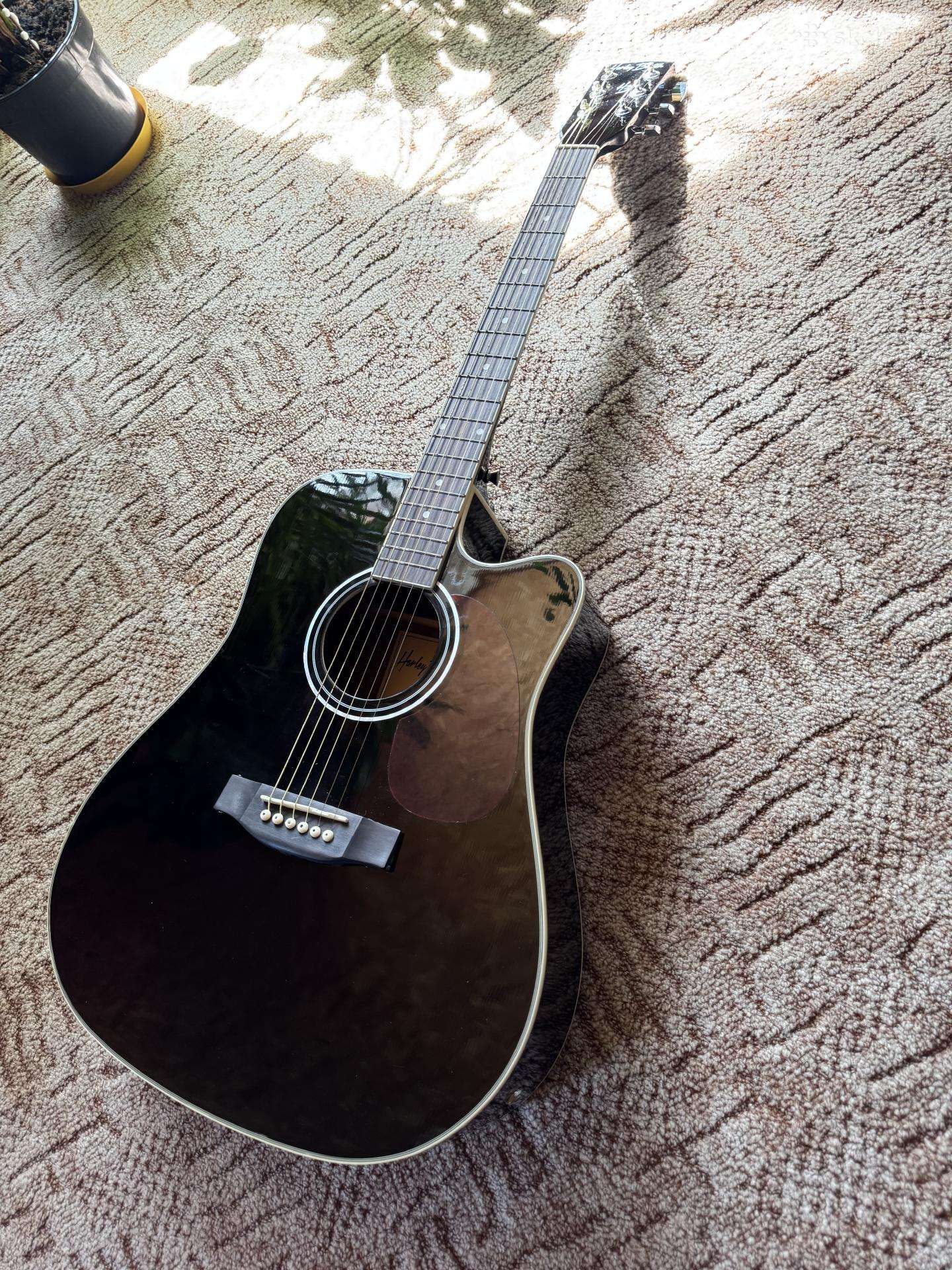 Harley Benton D-120ce Bk elektroakustinė gitara