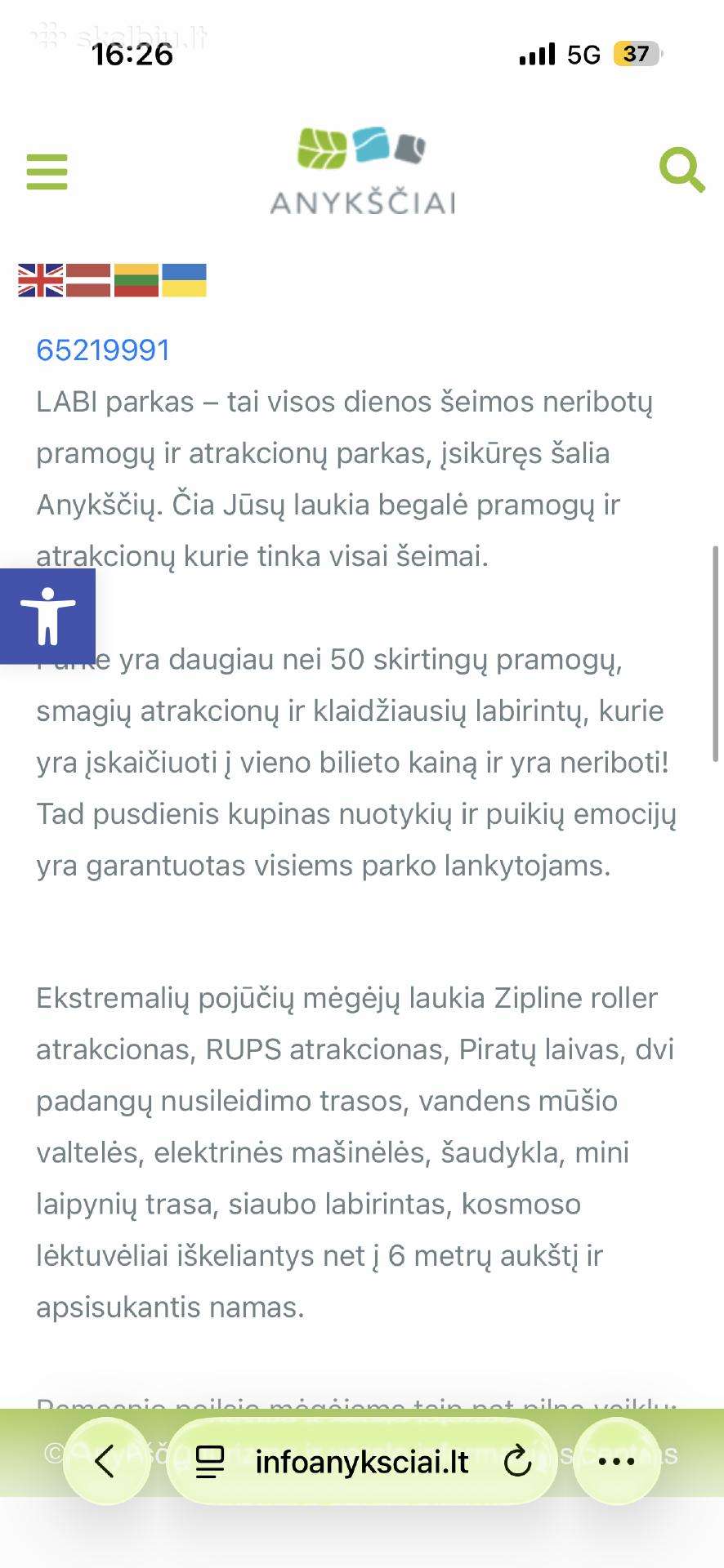 Bilietai į Labi parkas