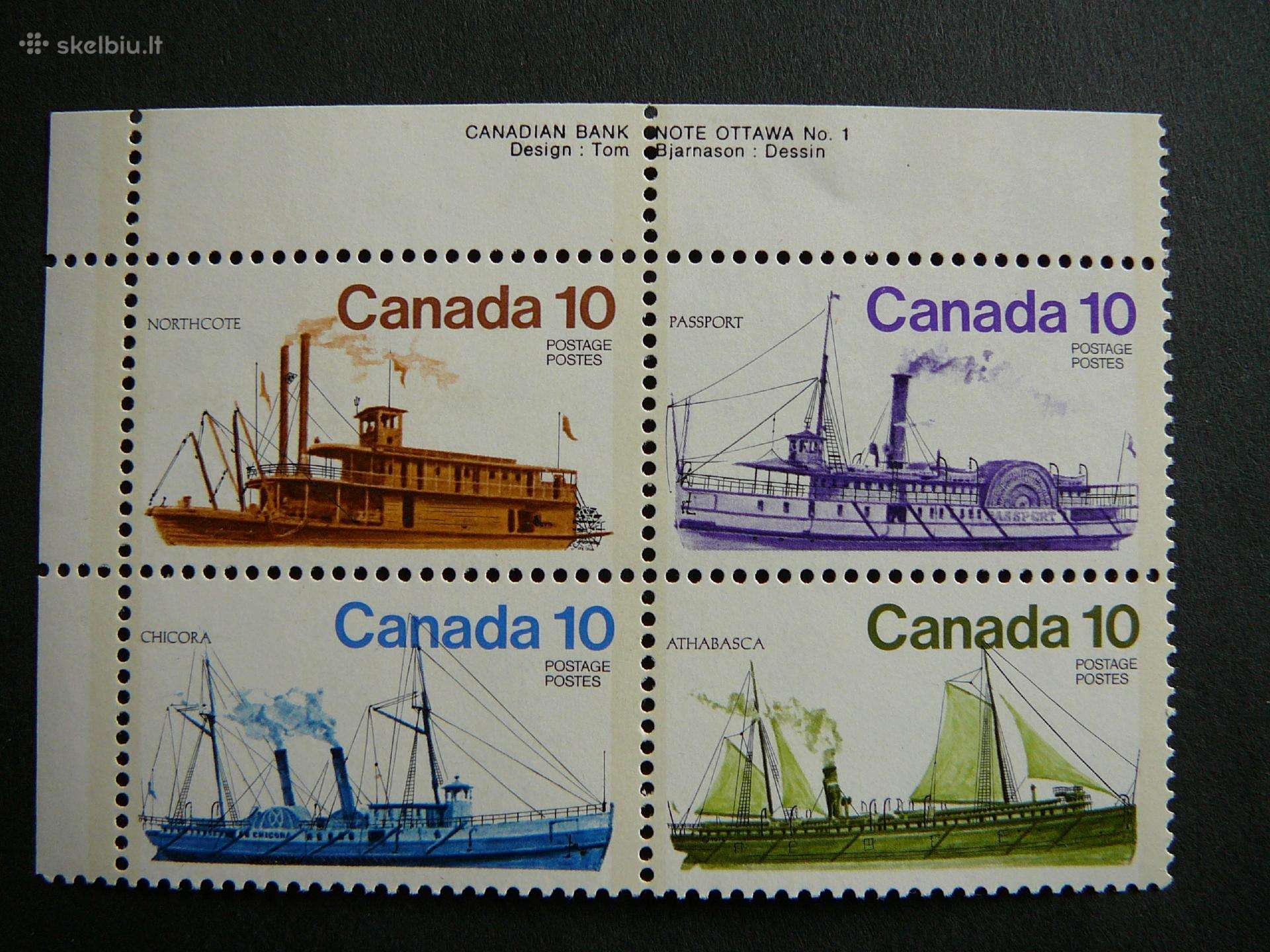Laivai Garlaiviai Kanada 1975 Mnh cnd112