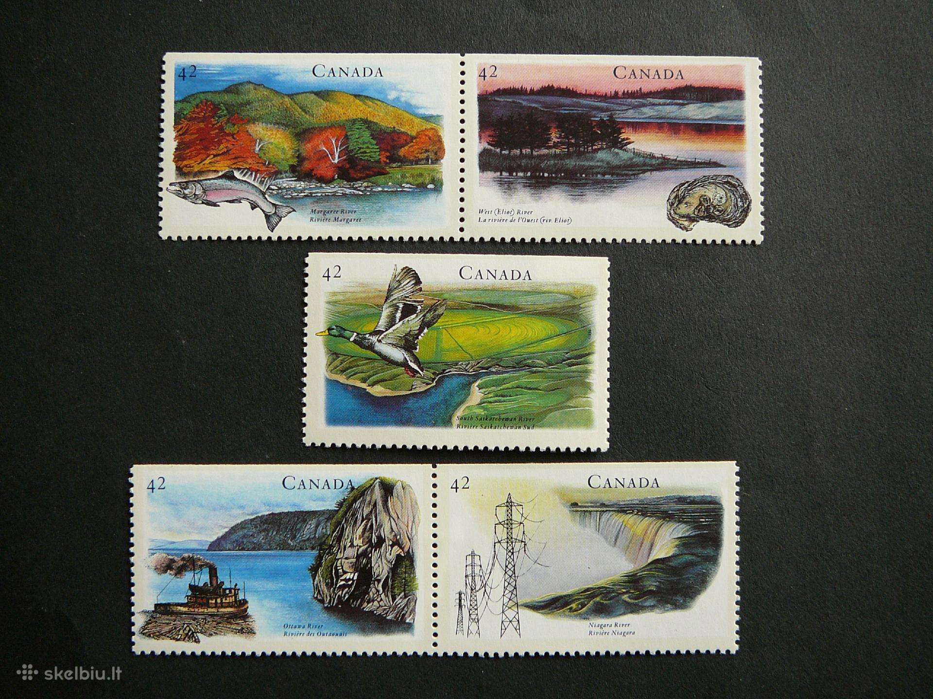 Zuvys Pauksciai Laivai Upes Kanada 1992 Mnh cnd11