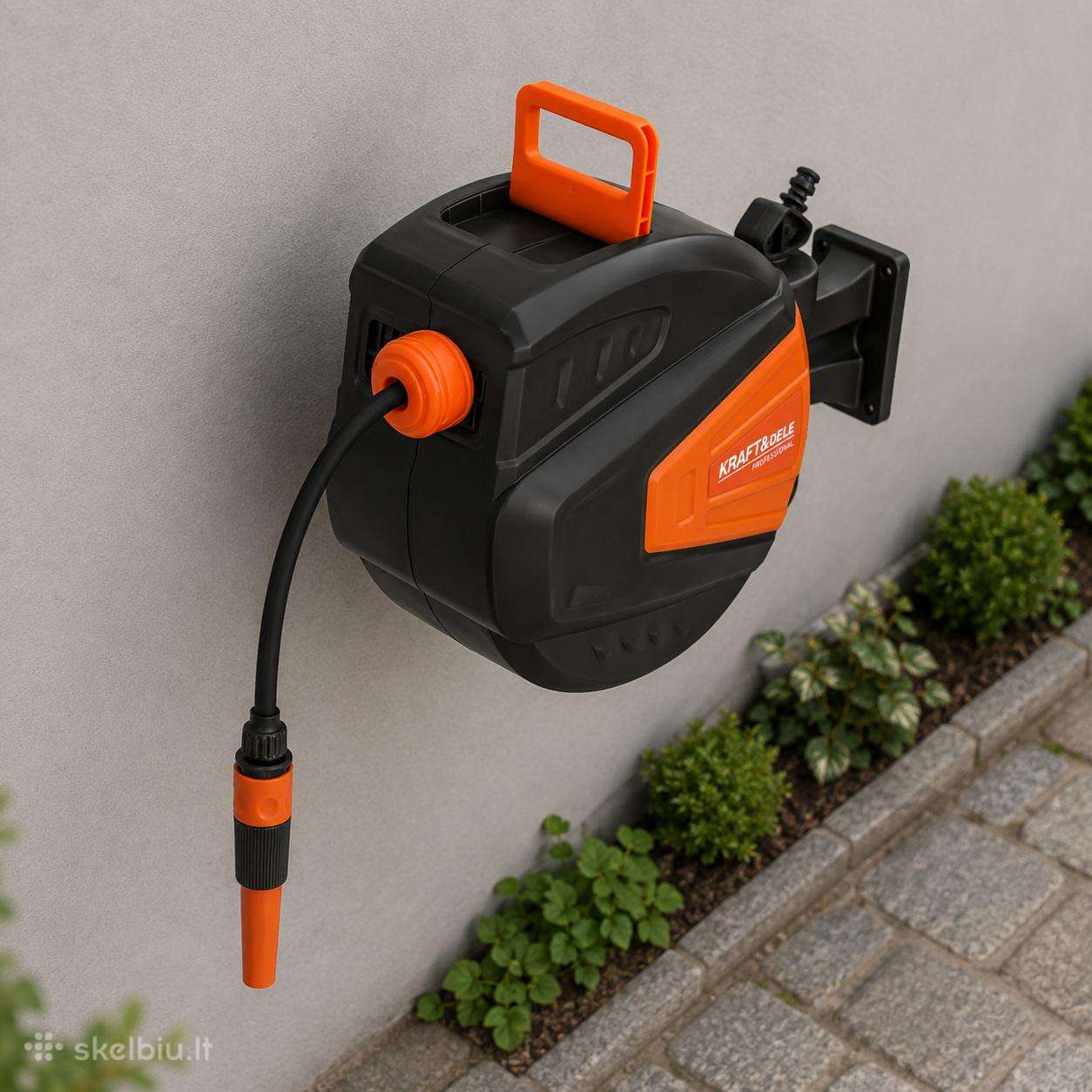 Automatinė sodo žarnos ritė Kraft&dele 10 m+1m