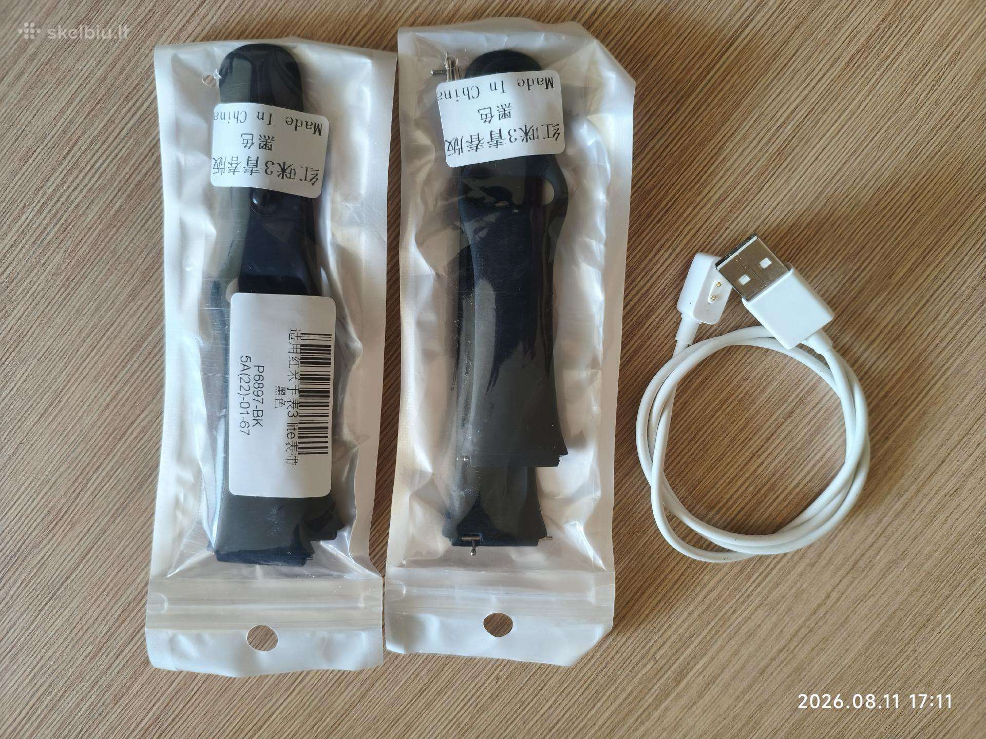 Redmi watch 3 active apyrankė, pakrovimo laidas.