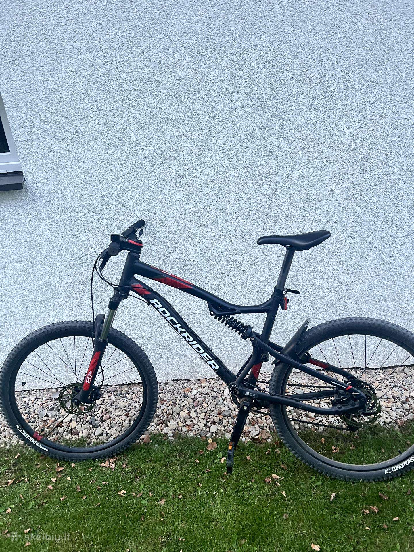 Dviratis Rockrider27.5 Inch Mountain Bike Full Su