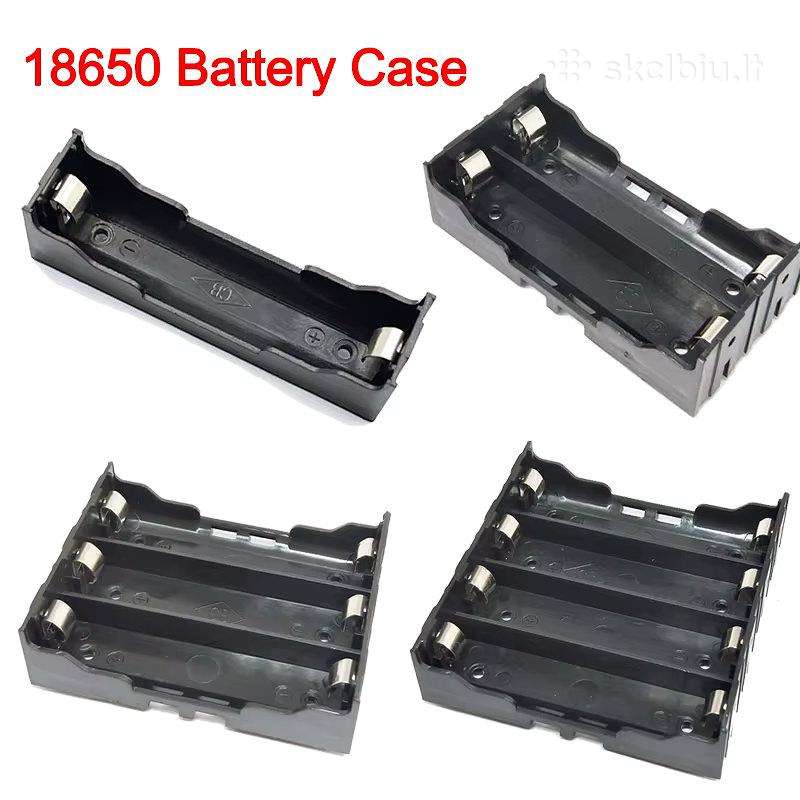 18650 tipo baterijų dėklai