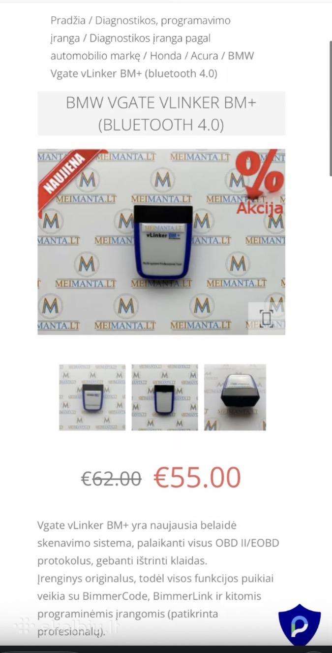 Bmw Vgate vlinker Bm+ (Bluetooth 4.0)