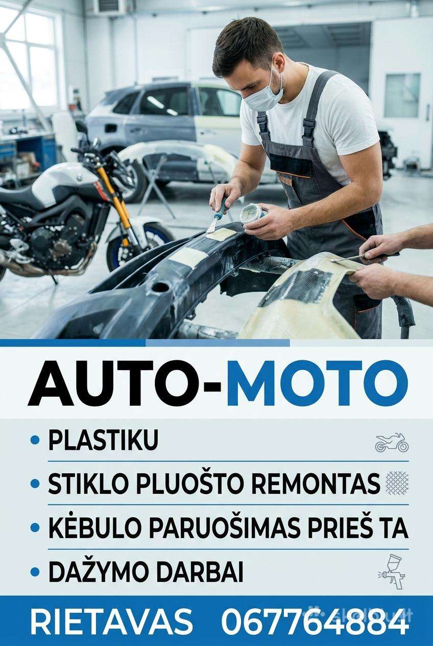 Visu Plastiku-stiklo pluošto remontas Dažymas