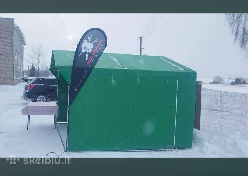Grilius (nerū plieno), prekibine palapine3x3