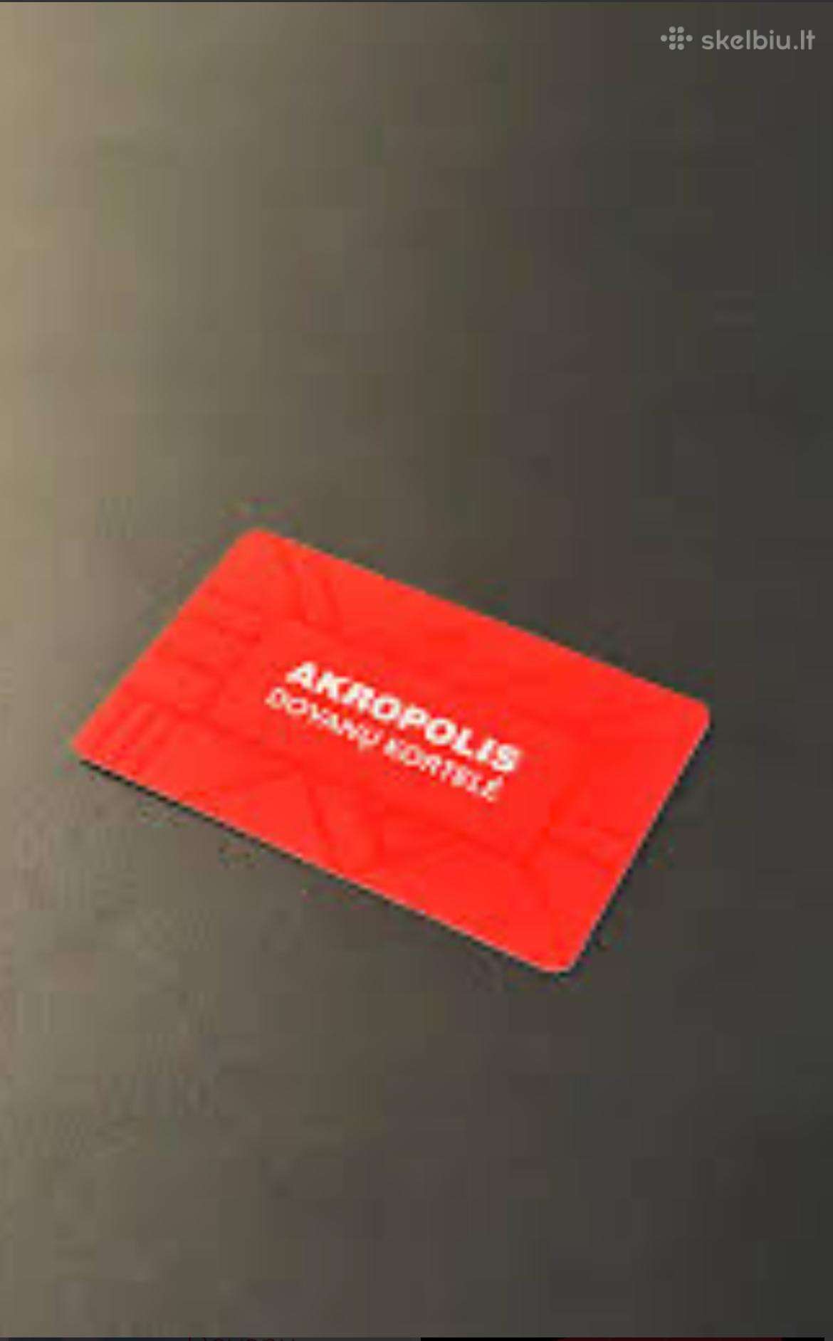 Dovanų kortelė akropolis