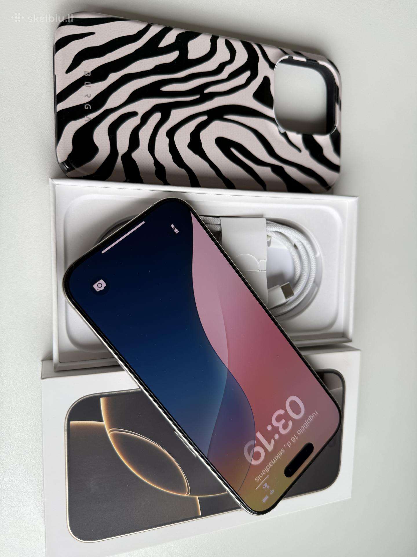 Parduodamas telefonas iPhone 16 pro 128 GB