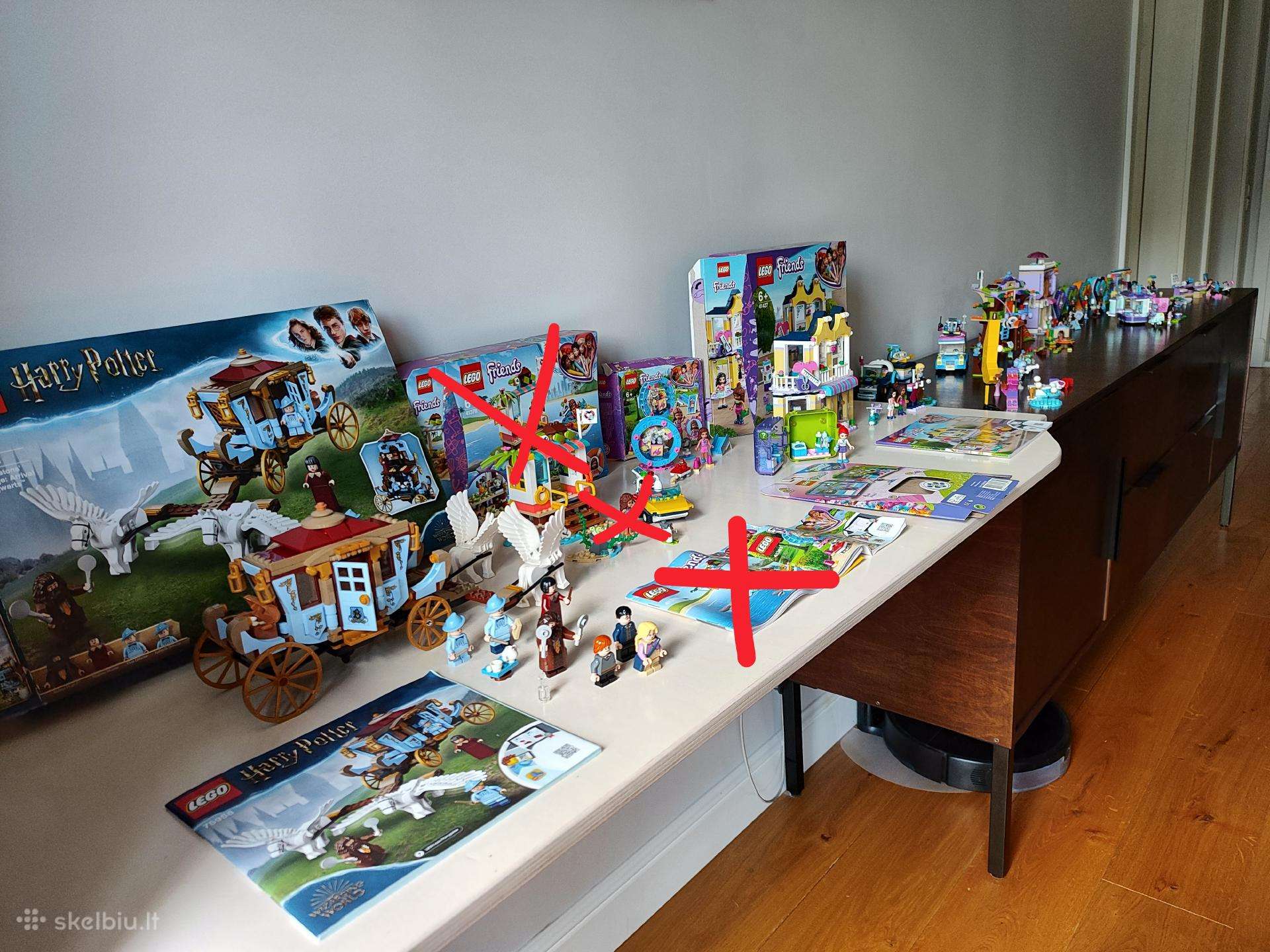 Įvairūs Lego rinkiniai ir detalės
