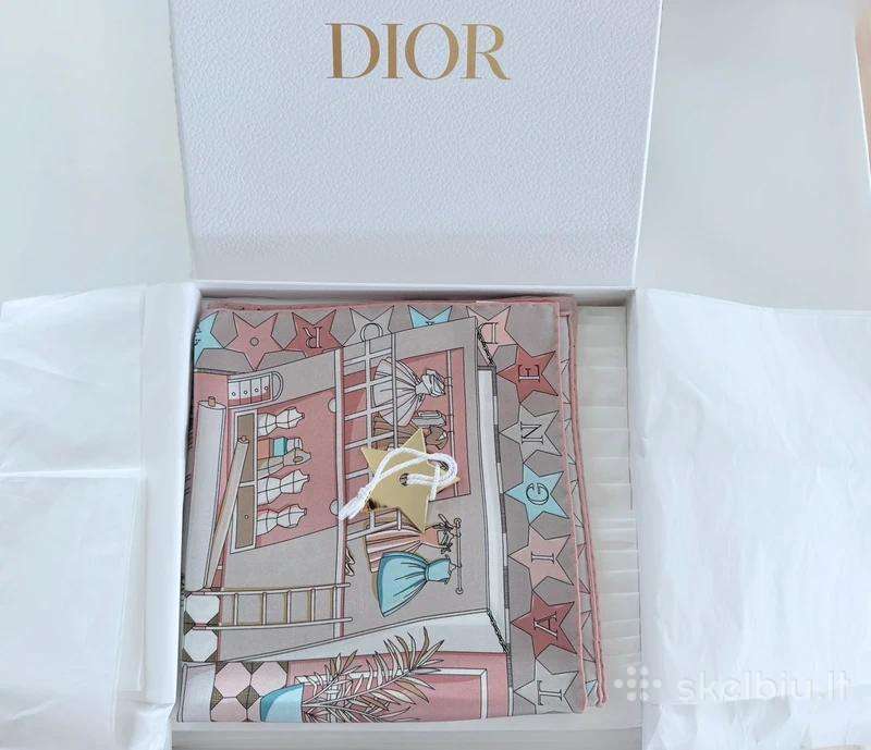 Nauja šilkinė skarelė Dior Avenue 90 Square Scarf