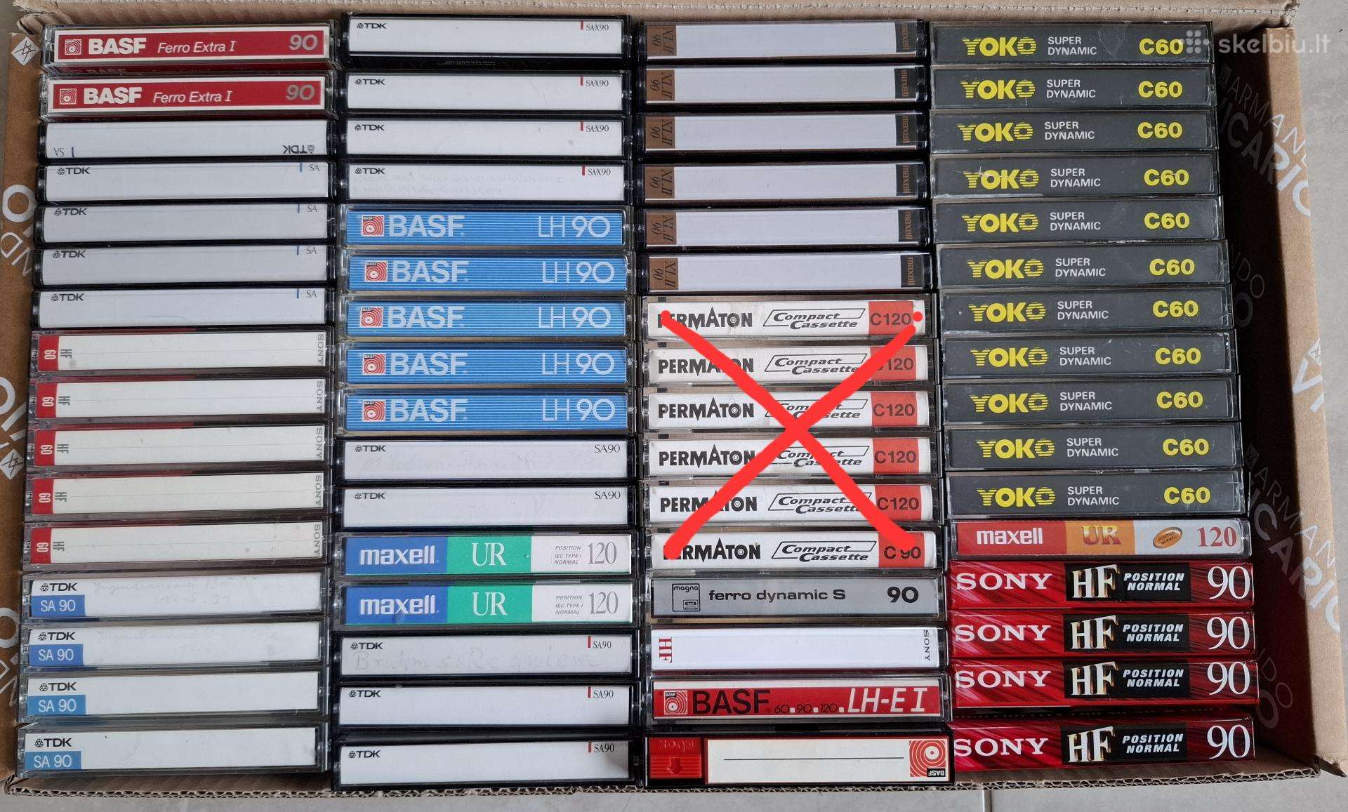 Audio kasetės.