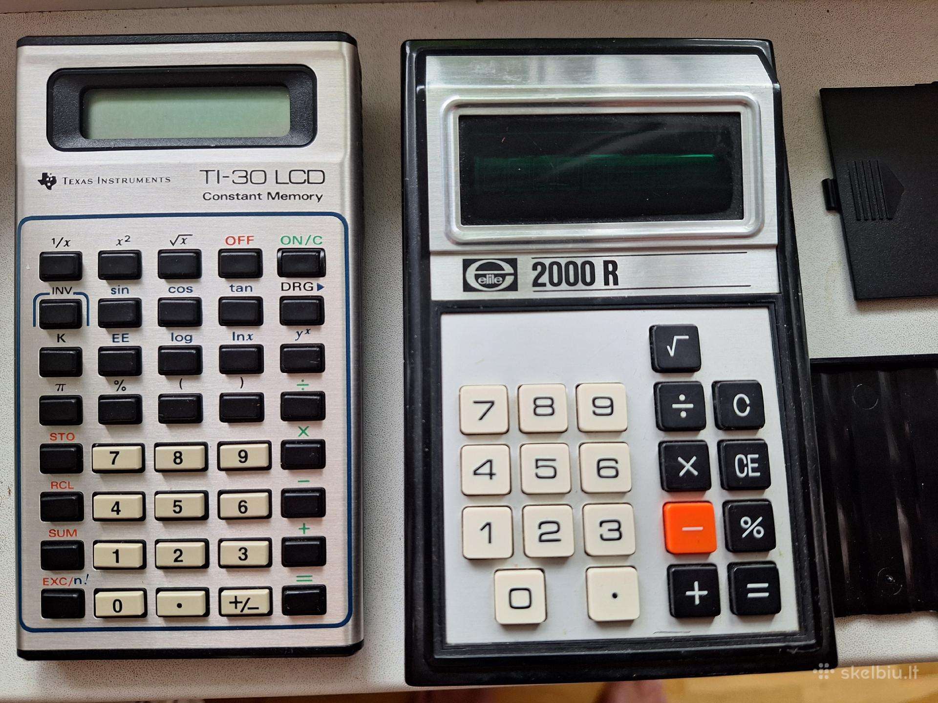Du seni kalkuliatoriai Texas Instruments