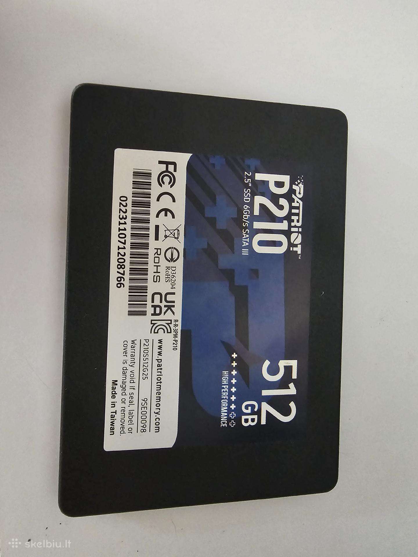 SSD 512gb Patriot p210
