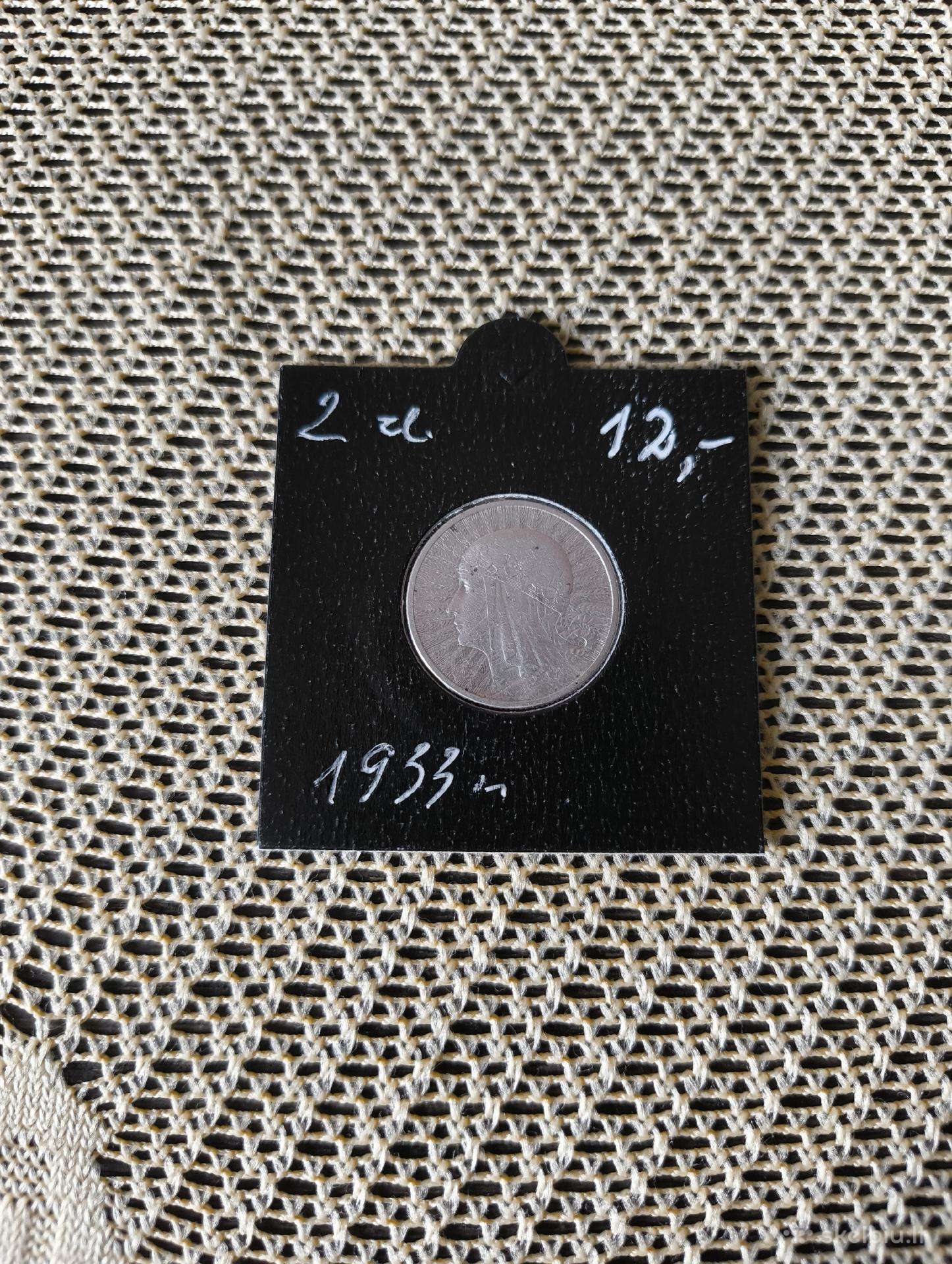 Moneta 2 zlotai 1933 m. Originalas.sidabras. Gero