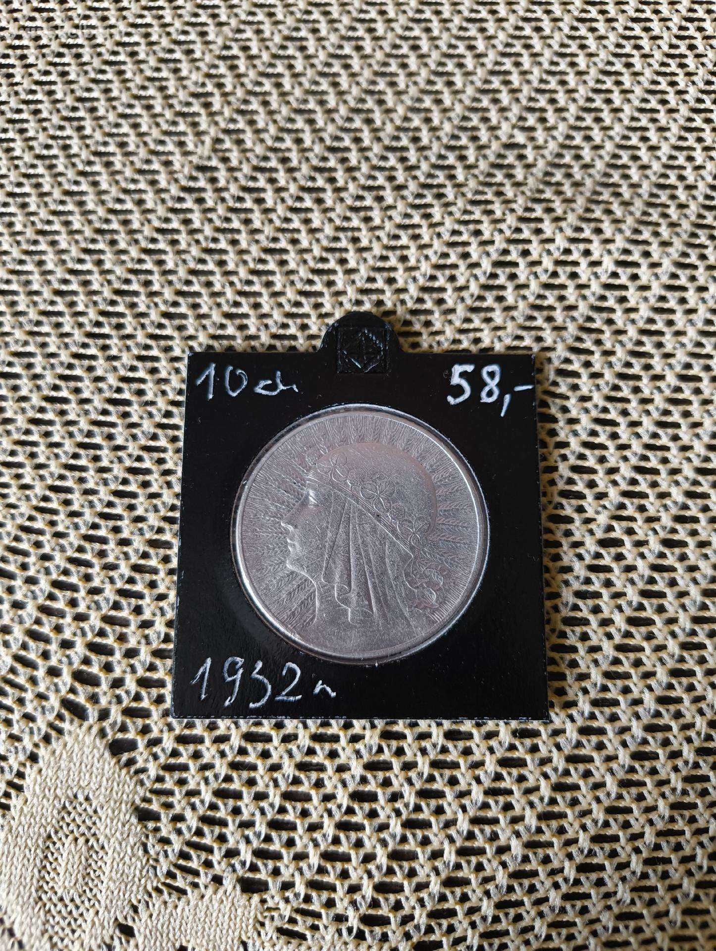 Moneta 10 Zlotų 1932 m.originalas.sidabras. Gero S
